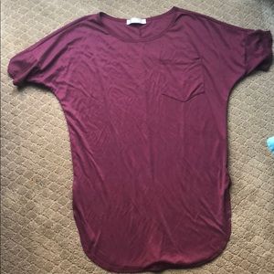 wildflower maroon long t-shirt